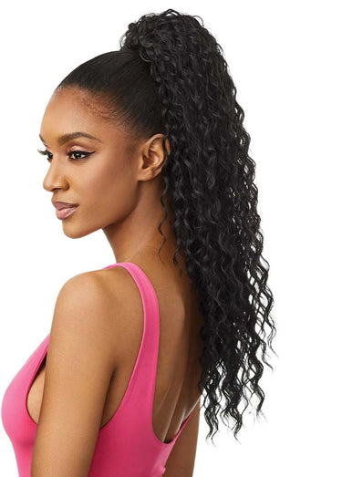 OUTRE PRETTY QUICK DRAWSTRING W&W - PONYTAIL DEEP CURL 24